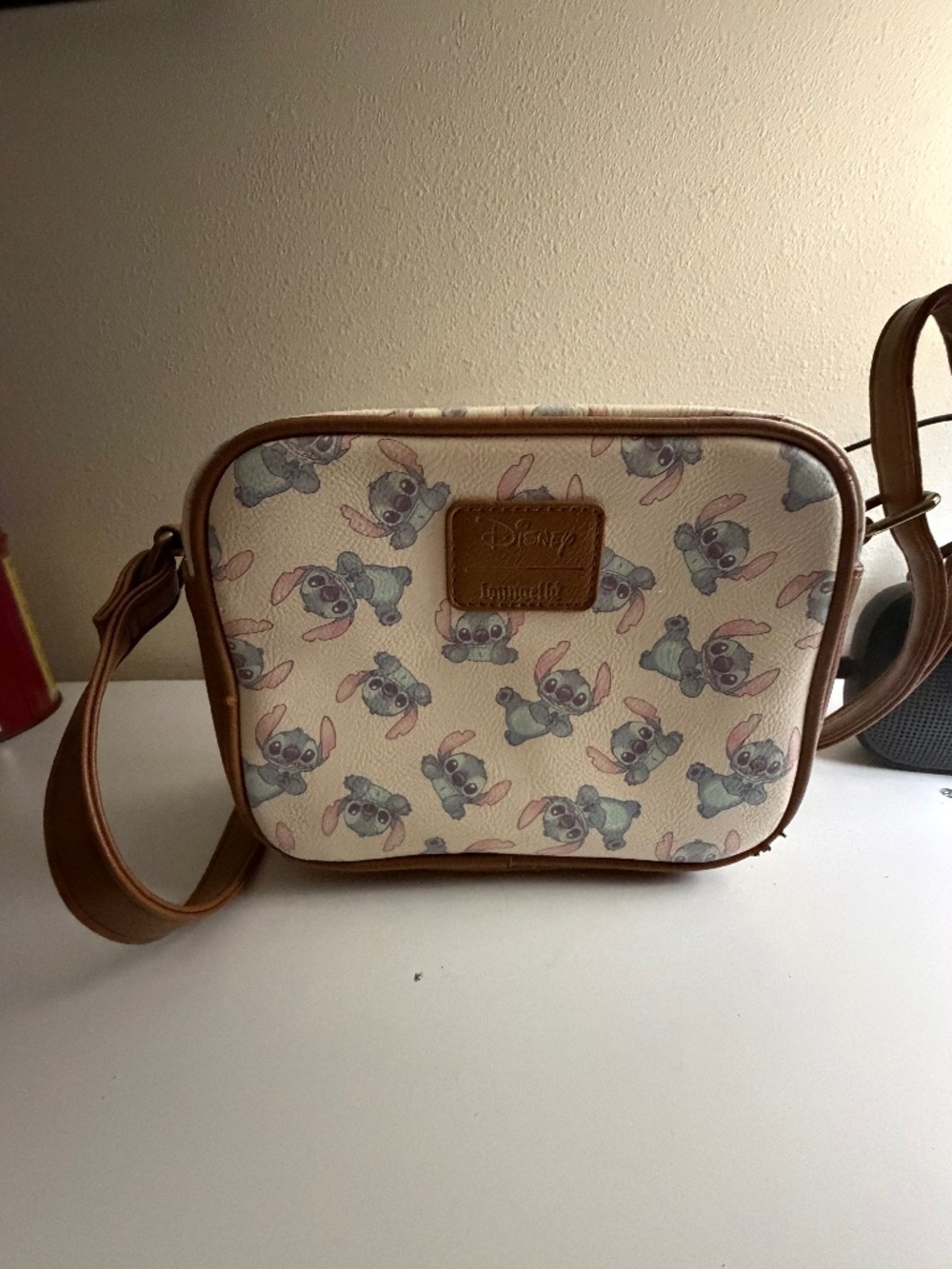 Loungefly Stitch Crossbody Bag, well loved